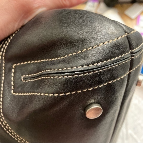 COACH vintage Y2K 8A11 Soho Hamptons Flap Leather Satchel in Black - Picture 6 of 12